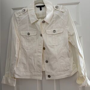 White House Black Market Women's Cream Jacket‎